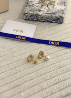 Dior Clair D Lunes Faux Pearl Gold Tone Set