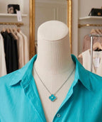 VAN CLEEF Malachite Vintage Alhambra Pendant Necklace