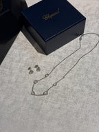 Chopard Happy Hearts White Gold Diamond Pendant & Earrings