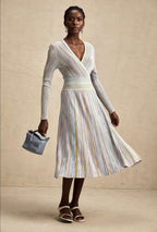 Missoni long sleeve striped midi dress