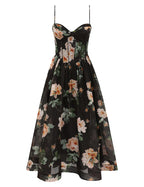 Zimmermann Black Luna Corset Dress