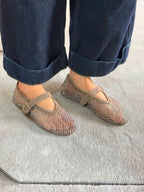 Alaïa Black Fishnet Ballet Flats