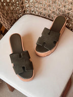 Hermes Luce 30 Sandals in Suede