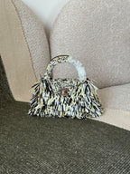 Chanel Raffia Fringe Nano Kelly Shopper Bag