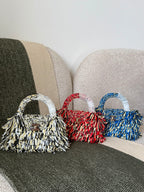 Chanel Raffia Fringe Nano Kelly Shopper Bag