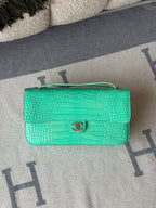 Chanel Crocodile-Embossed Calfskin Classic Flap Top Handle Bag
