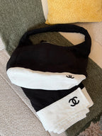 Chanel Terry Cloth CC Beach Bag and Towel Set