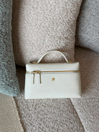 Chanel Lizard-Embossed Calfskin Top Handle Vanity Case with Chain